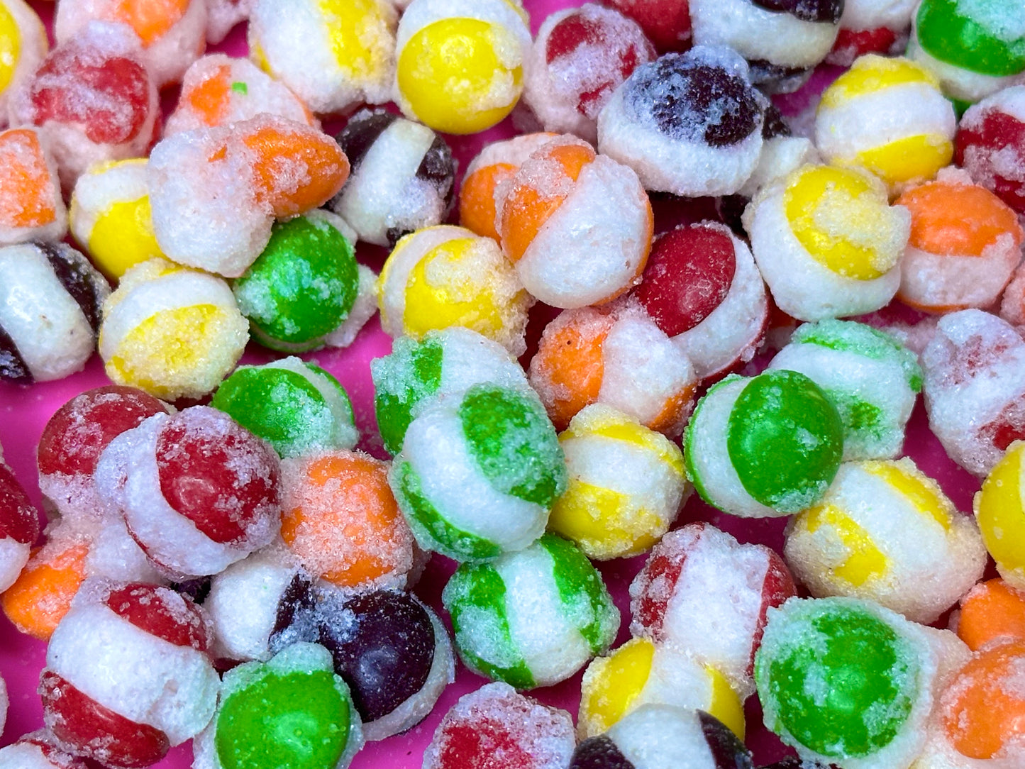 Tangy Rainbow Crisps - Freeze-Dried Sour Candy Bites