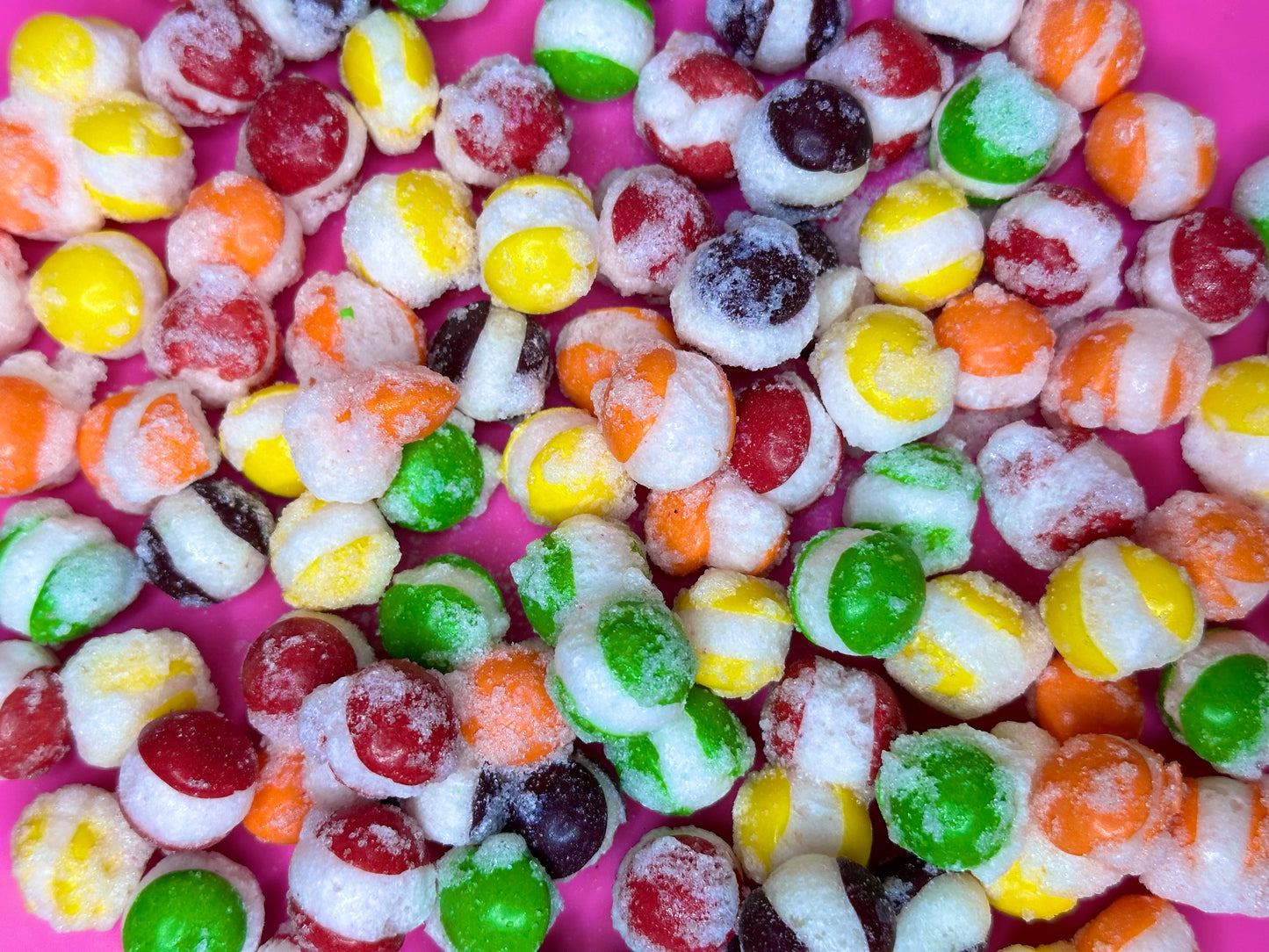 Tangy Rainbow Crisps - Freeze-Dried Sour Candy Bites