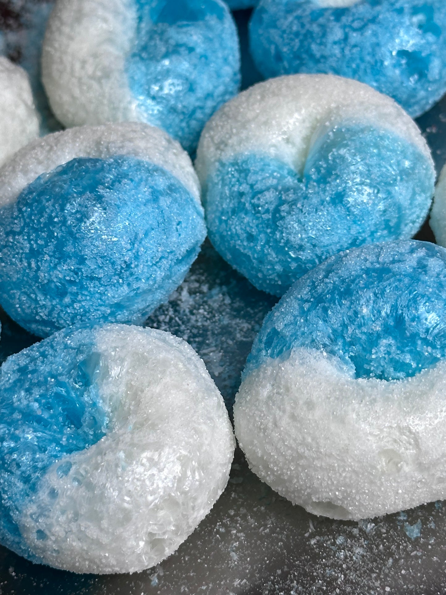 Blue Raspberry Bliss Rings - Crunchy Freeze-Dried Delight